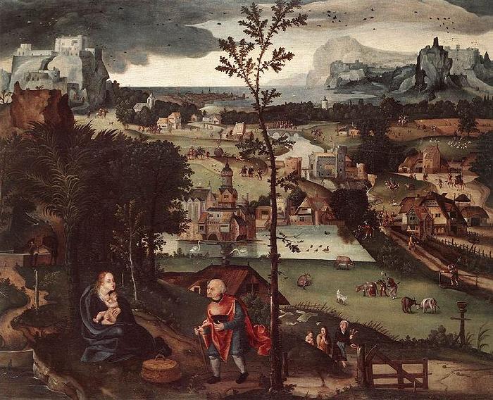 Landscape with the Rest on the Flight, Joachim Patinir